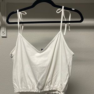 White cropped tank